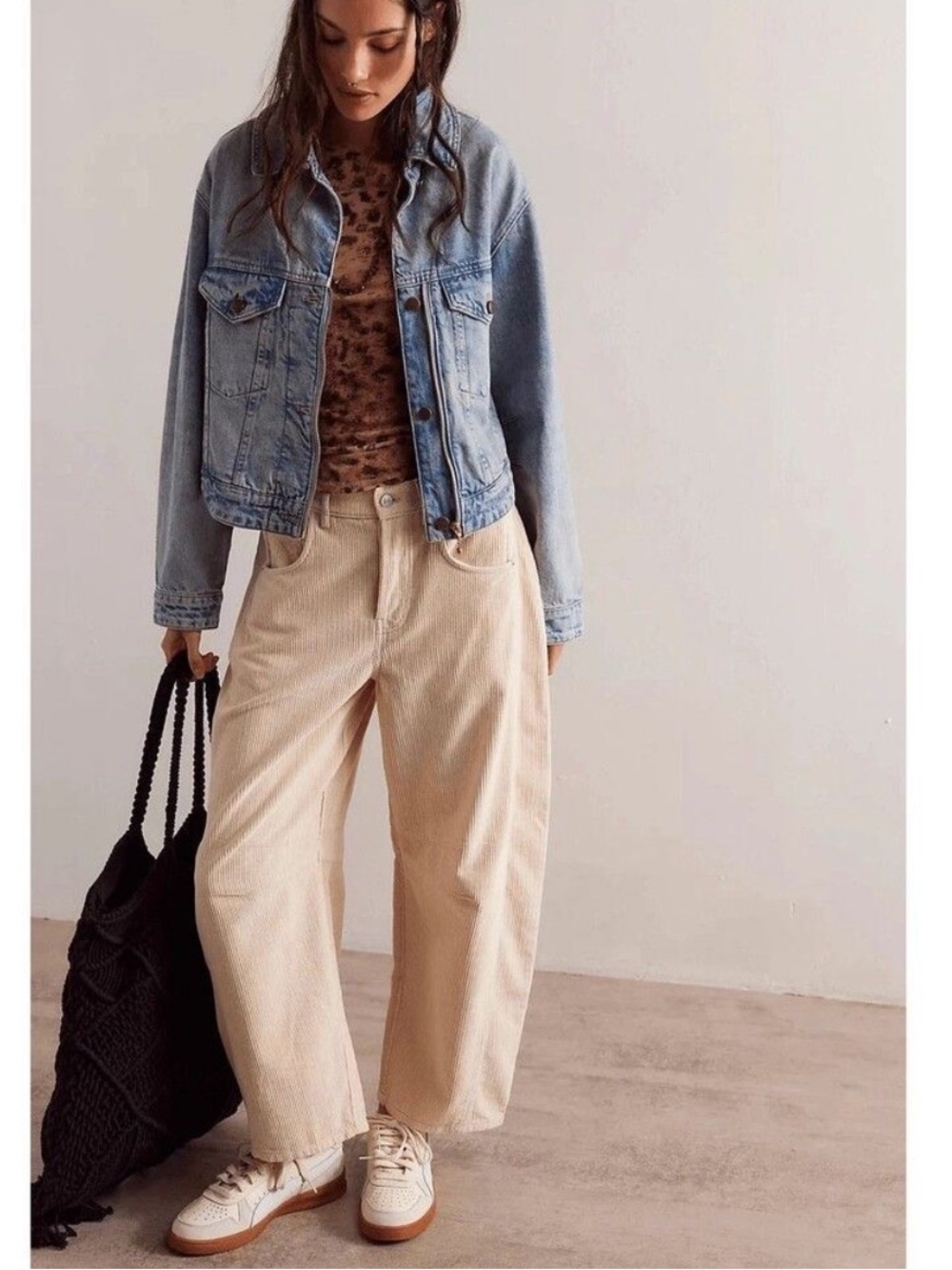 Free People Good Luck Cord Barrel Jeans Size 26 NWT